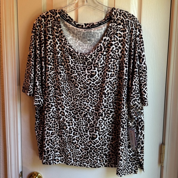 NWT JOYSPUN ANIMAL PRINT SUPERSOFT PJ TOP - Picture 1 of 6